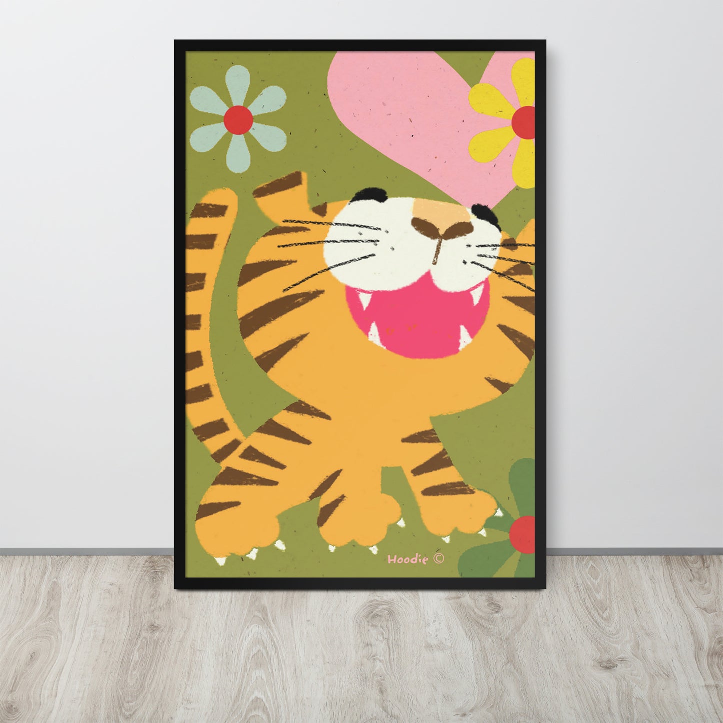 Framed poster - Smiley Tiger