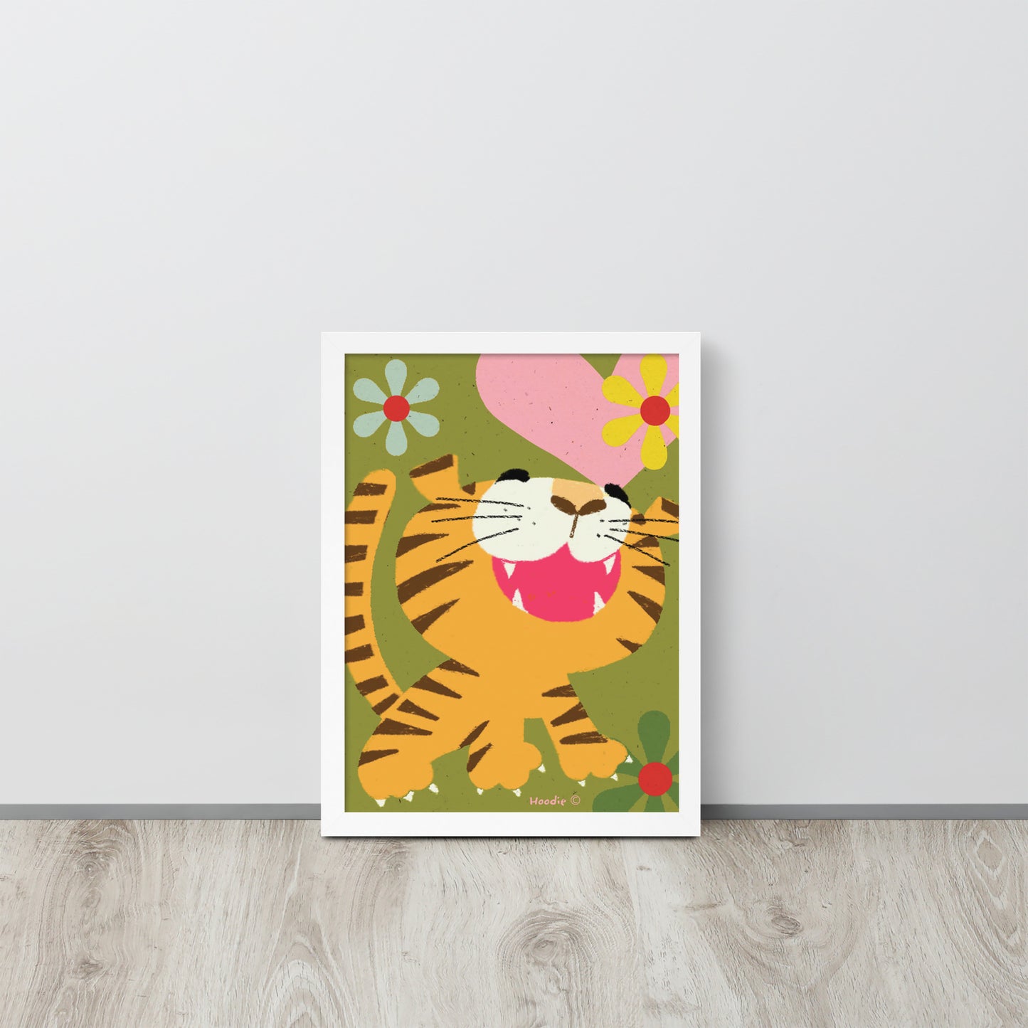 Framed poster - Smiley Tiger