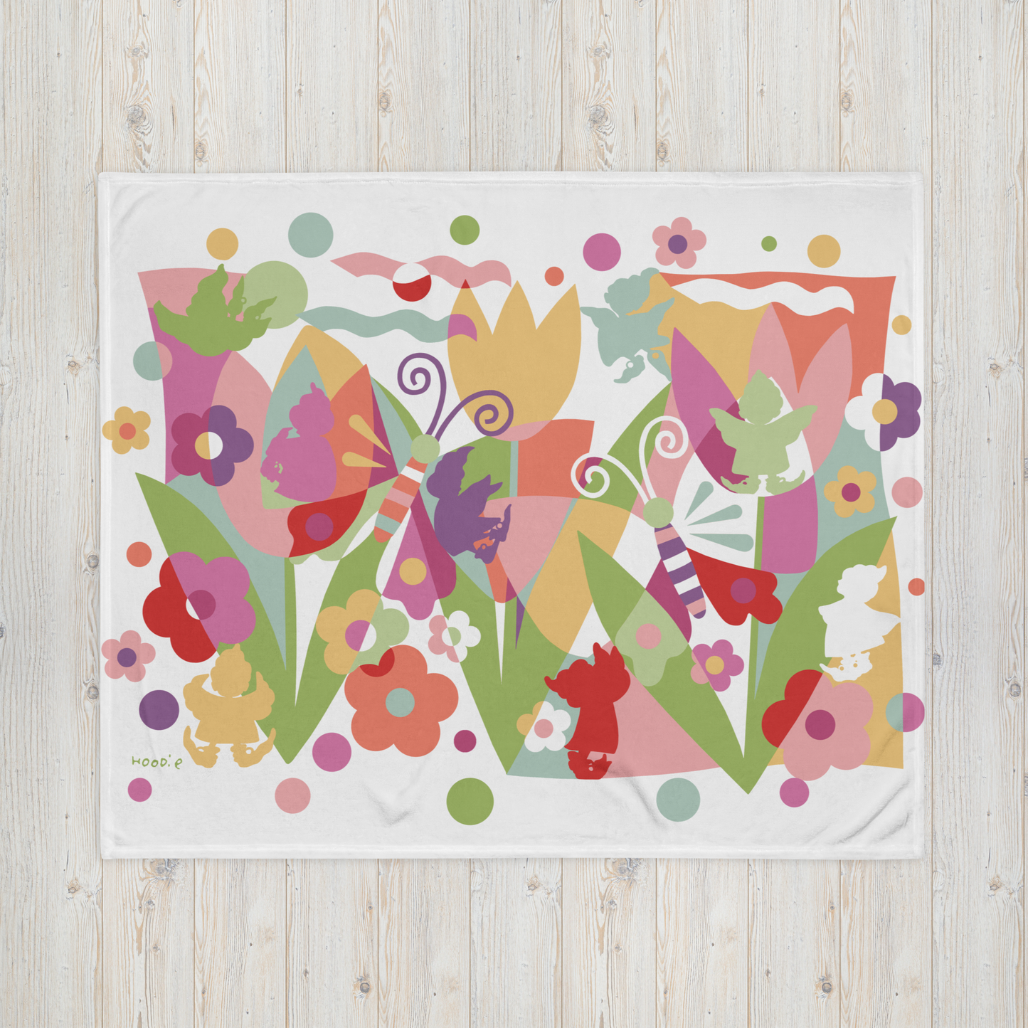 At the Garden Throw Blanket
