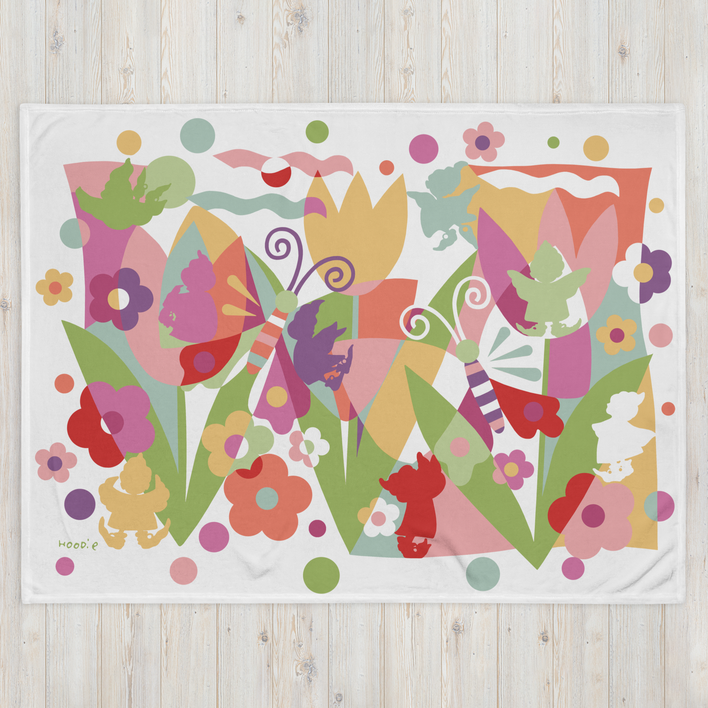At the Garden Throw Blanket