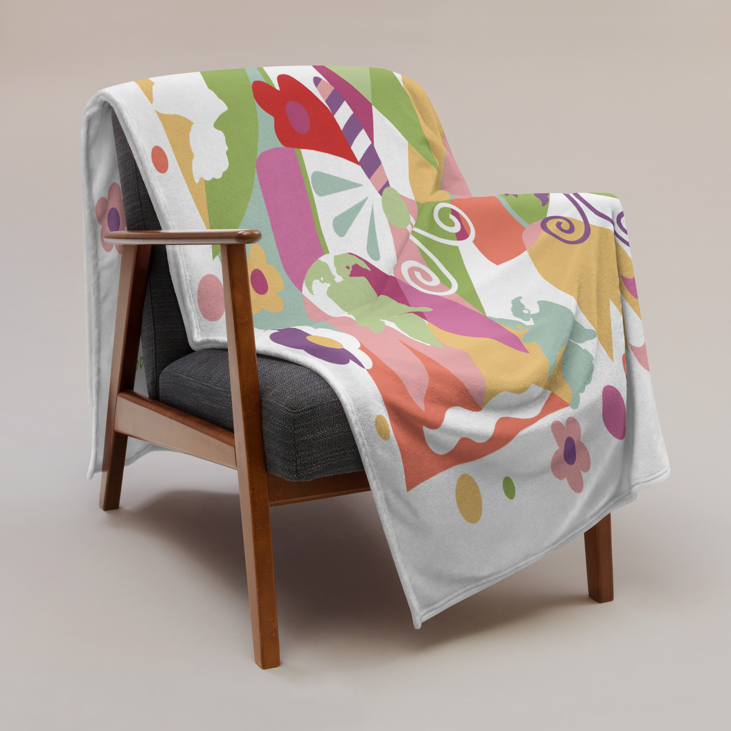 At the Garden Throw Blanket