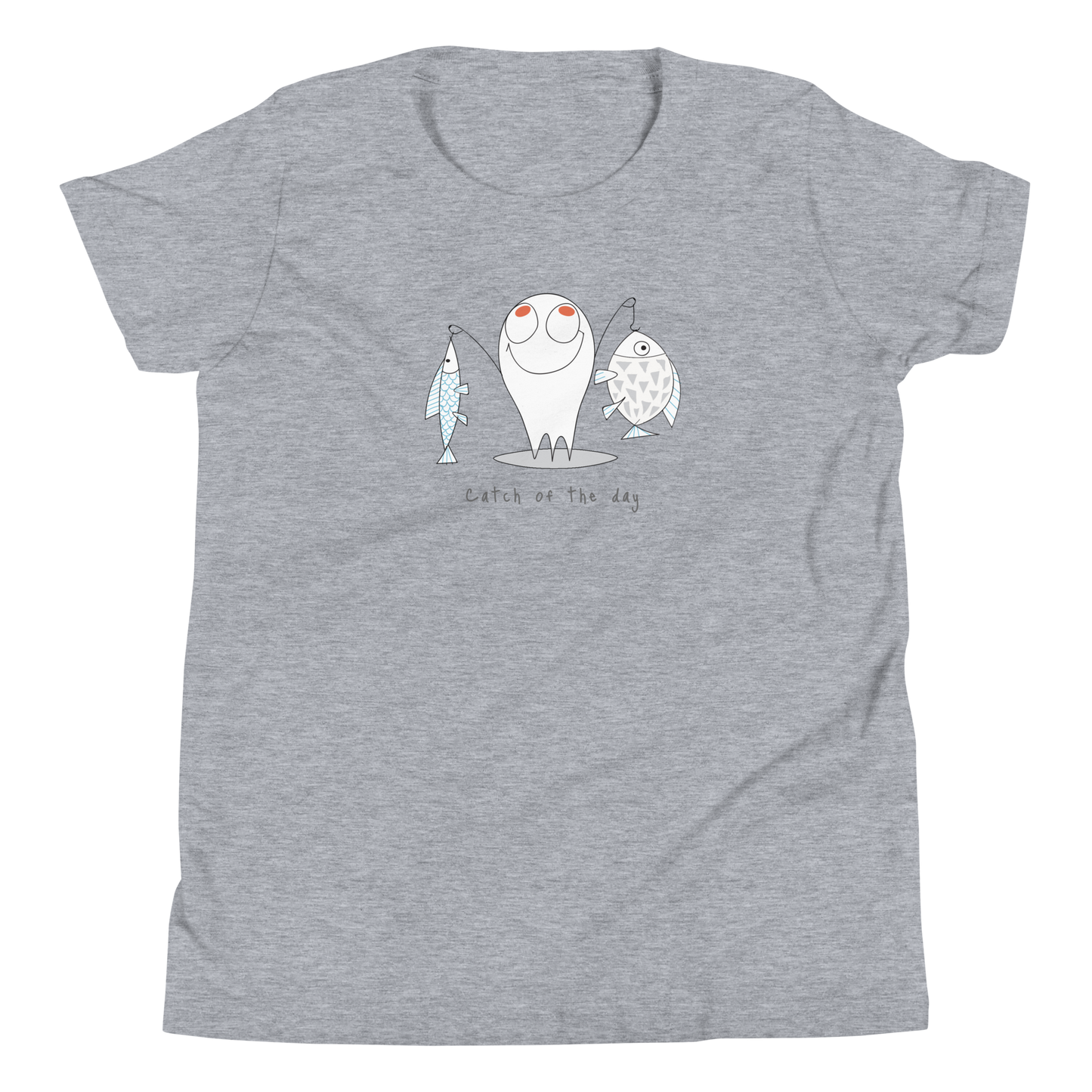 Catch of the Day Grey & White Youth T-Shirt