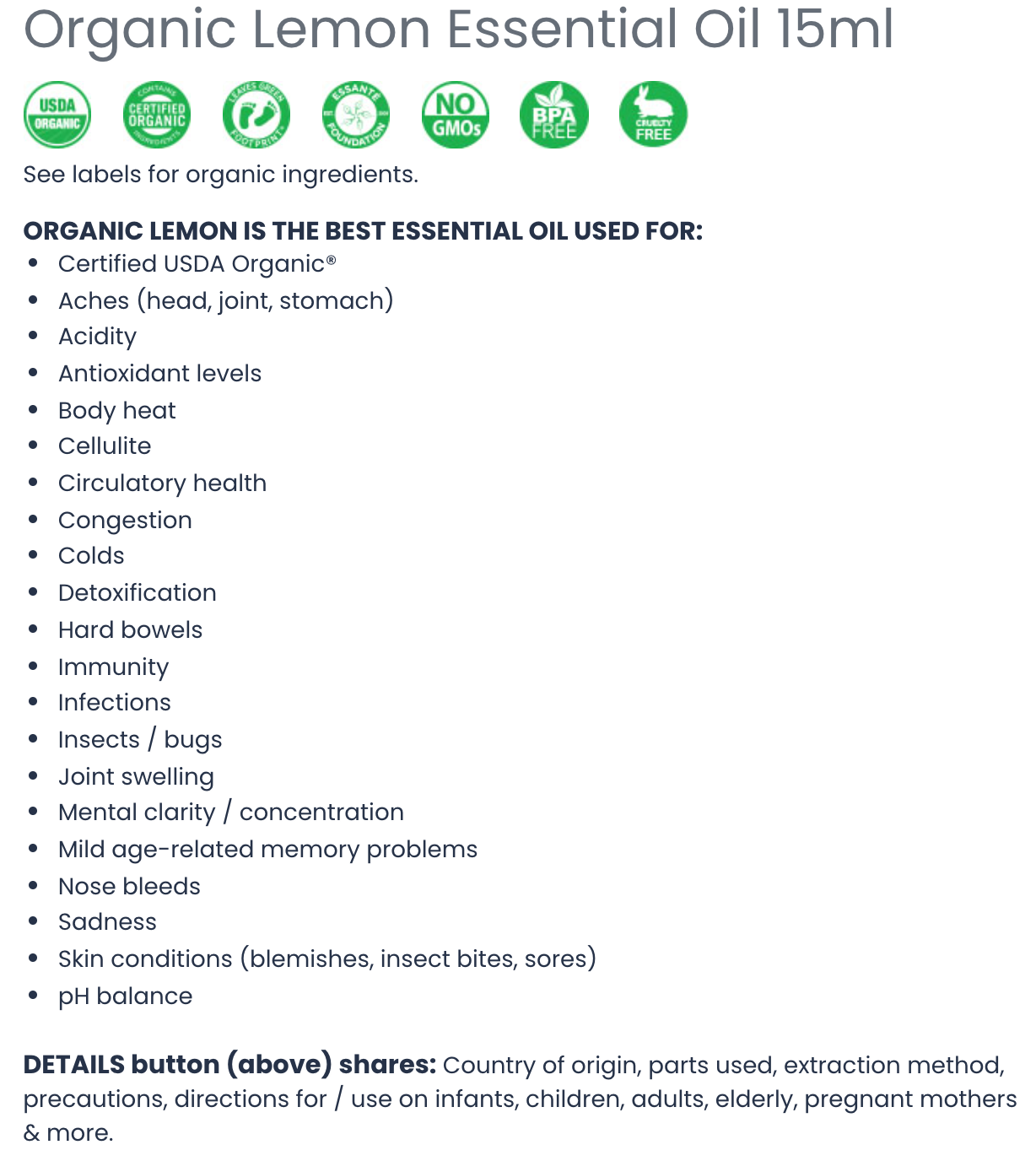 Organic Essential Oil