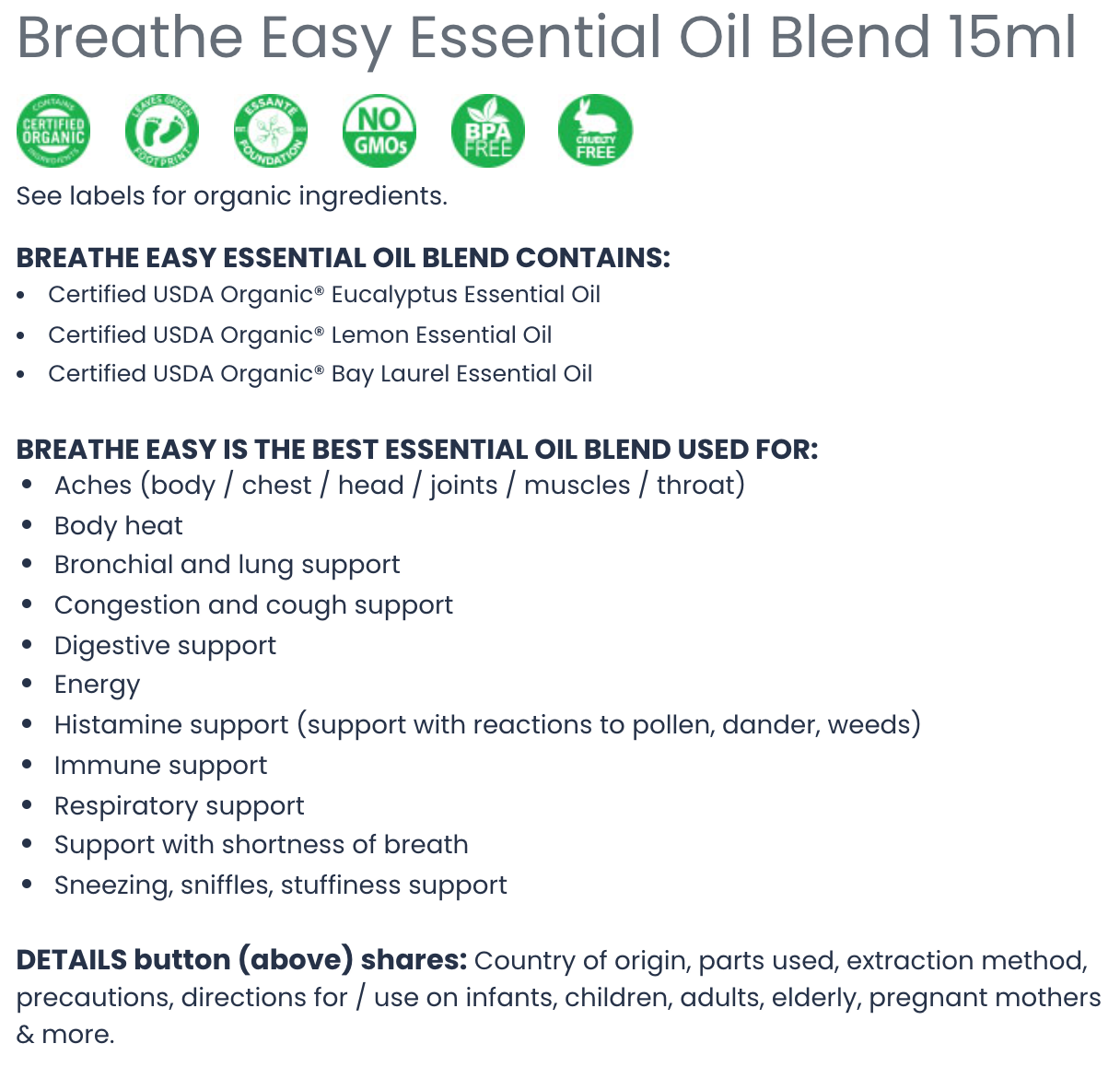 Organic Essential Oil