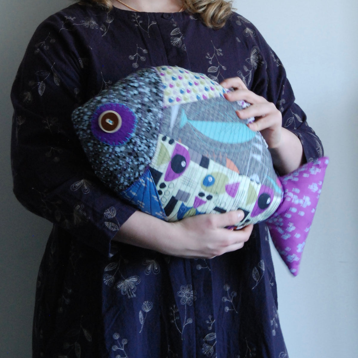 Stuffed Fish 3 - PDF Patchwork Sewing Pattern – fab-a-la-carte