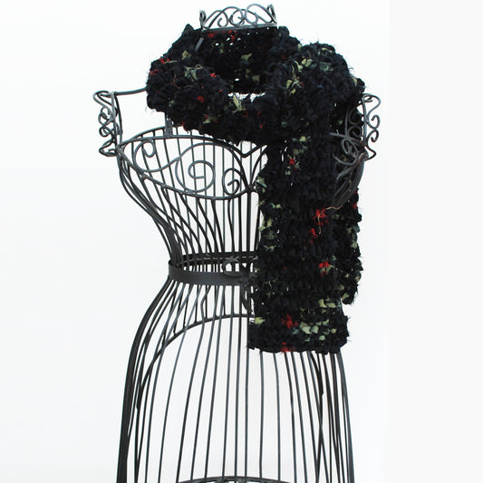 Kimono Silk Knitting Scarf - Black