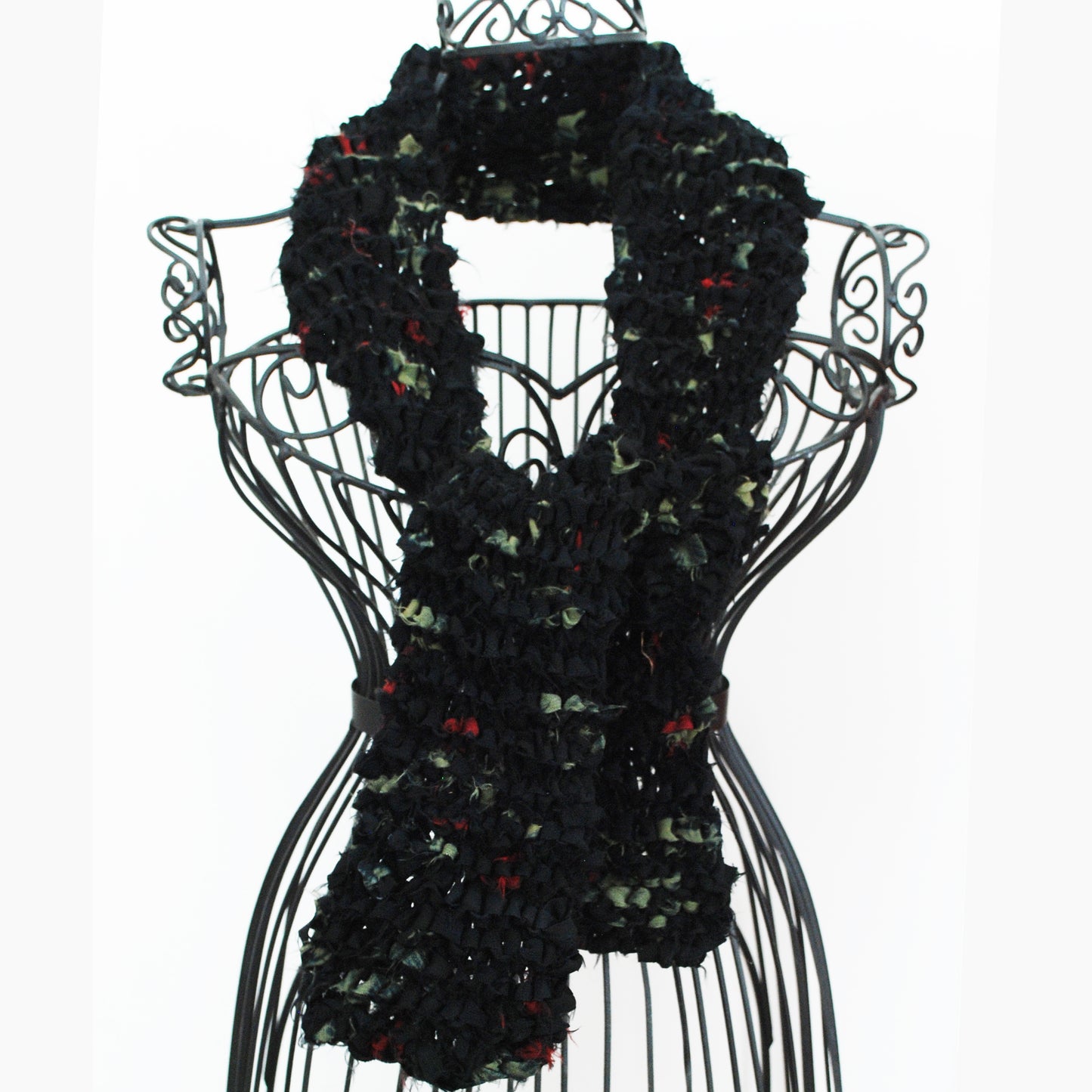 Kimono Silk Knitting Scarf - Black
