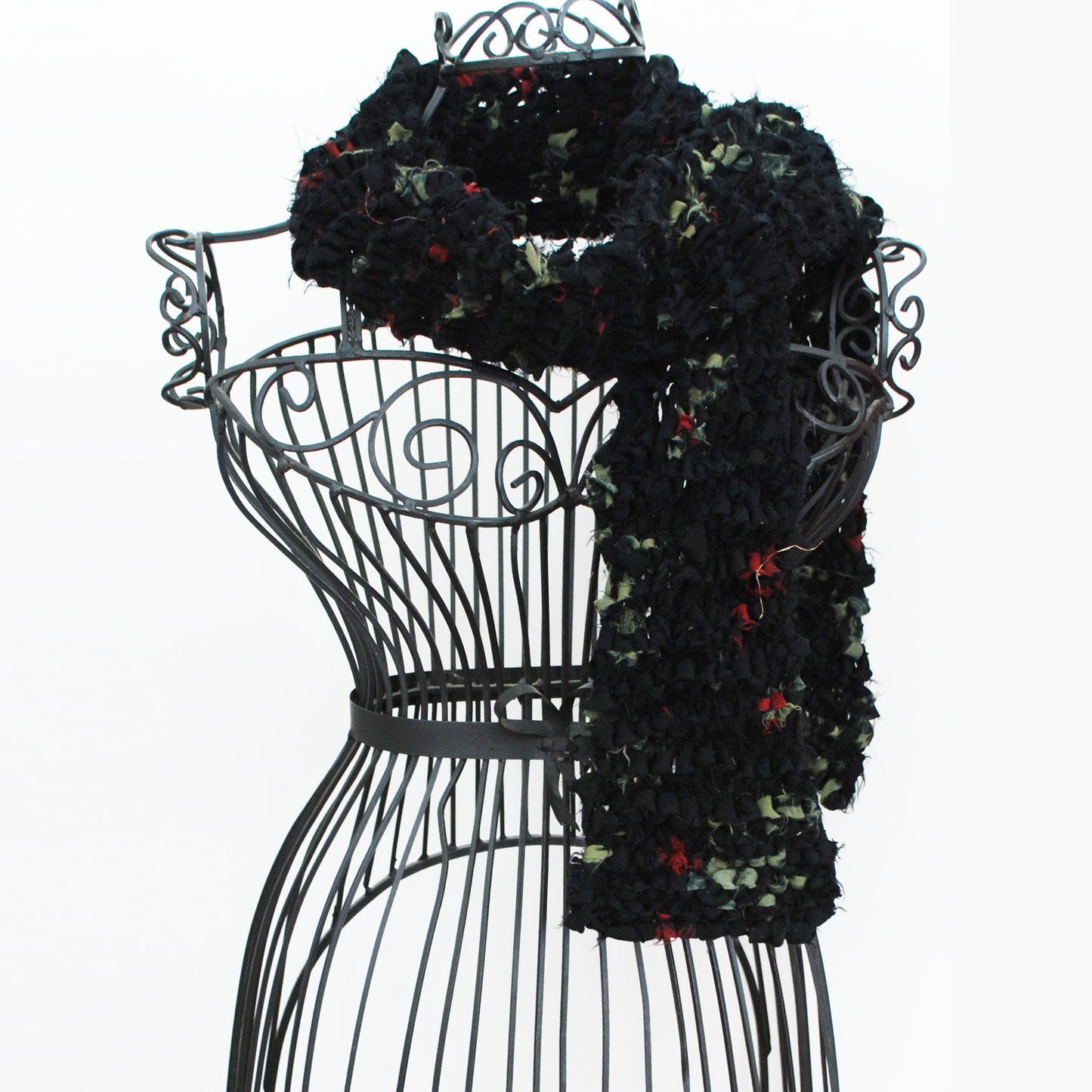 Kimono Silk Knitting Scarf - Black
