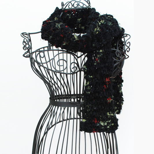 Kimono Silk Knitting Scarf - Black