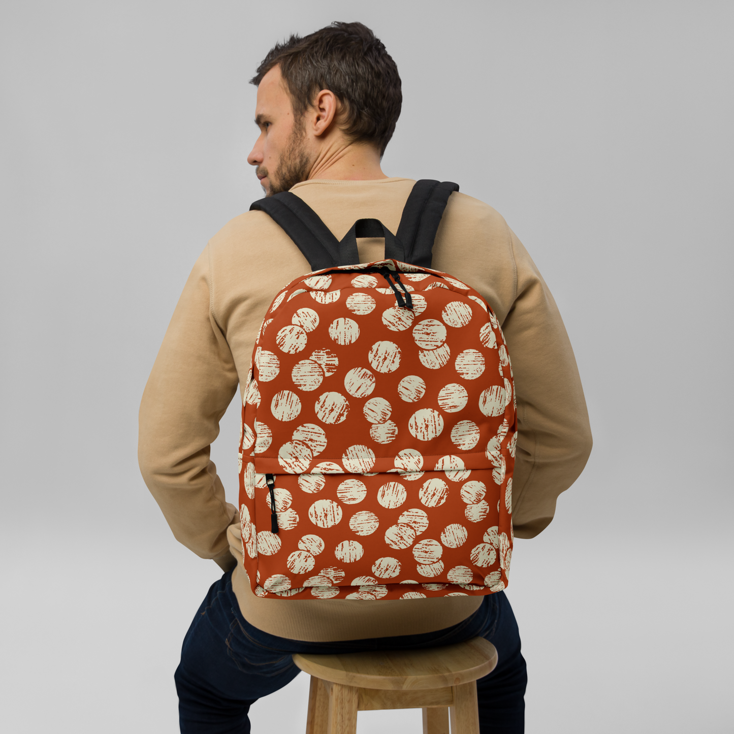 Vintage Dots Backpack - Red
