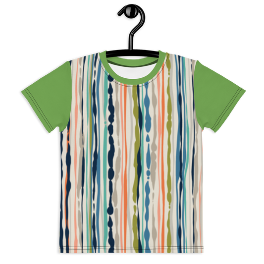 Lite-Green Paintbrush Kids crew neck t-shirt