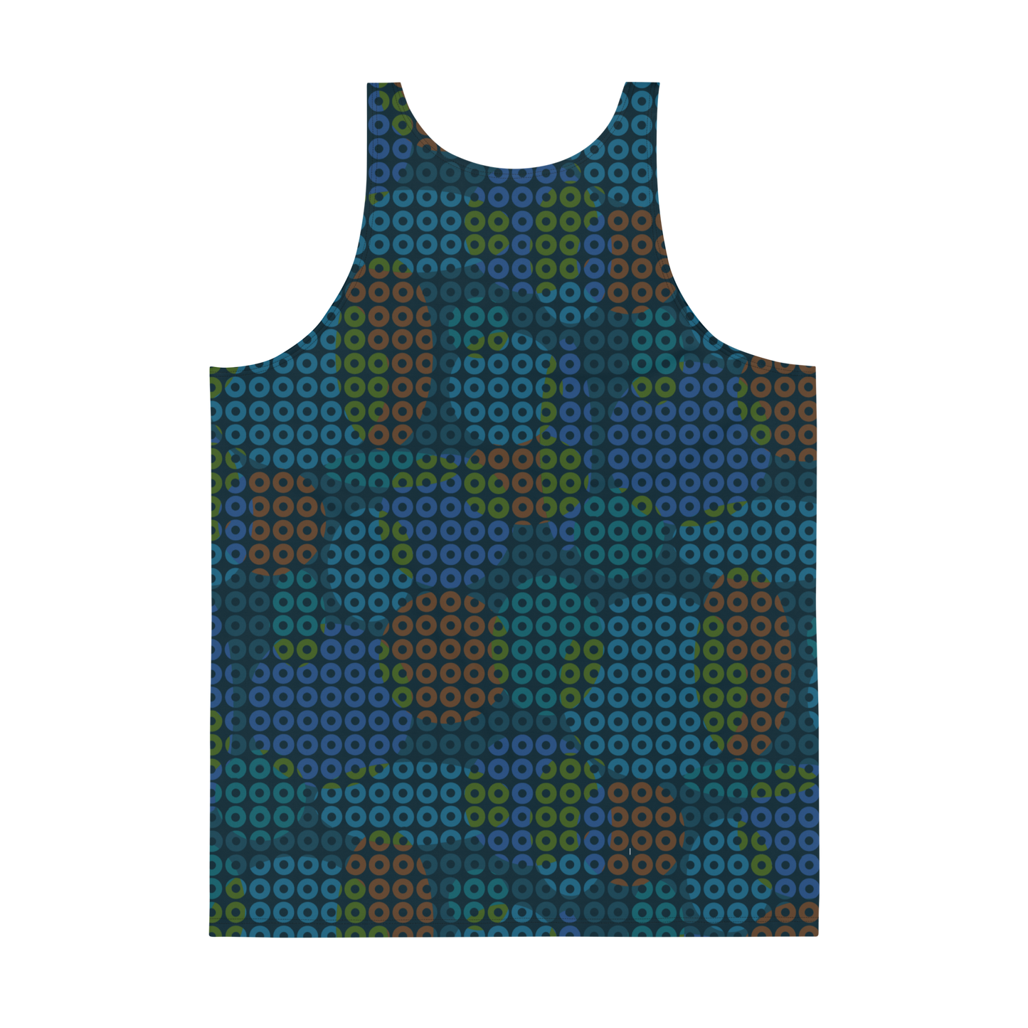 Ring Geo Blue Unisex Tank Top