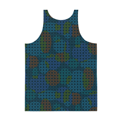 Ring Geo Blue Unisex Tank Top