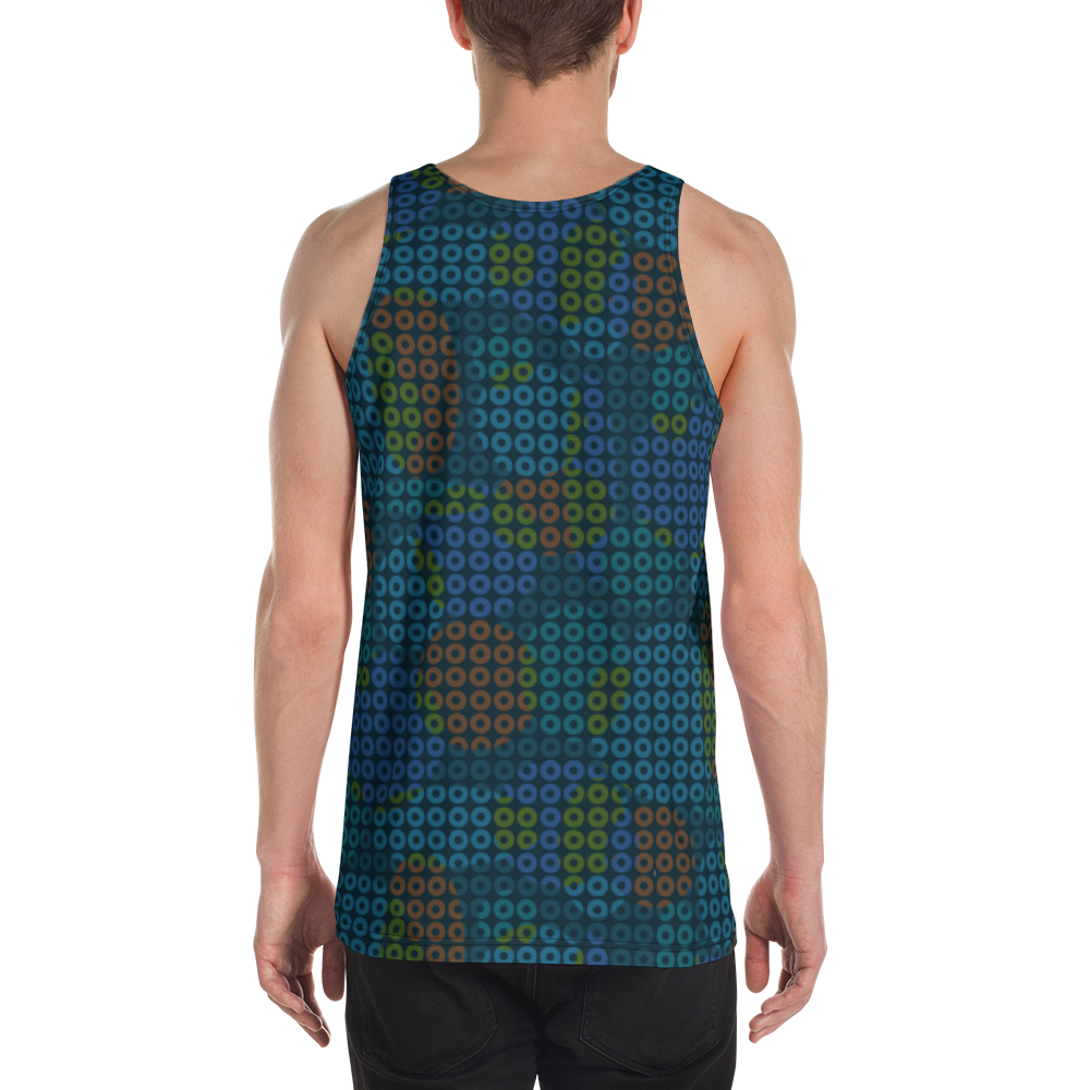 Ring Geo Blue Unisex Tank Top