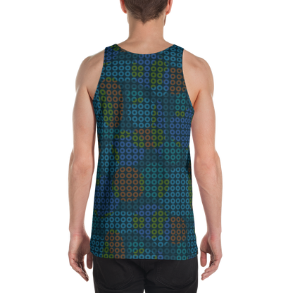 Ring Geo Blue Unisex Tank Top