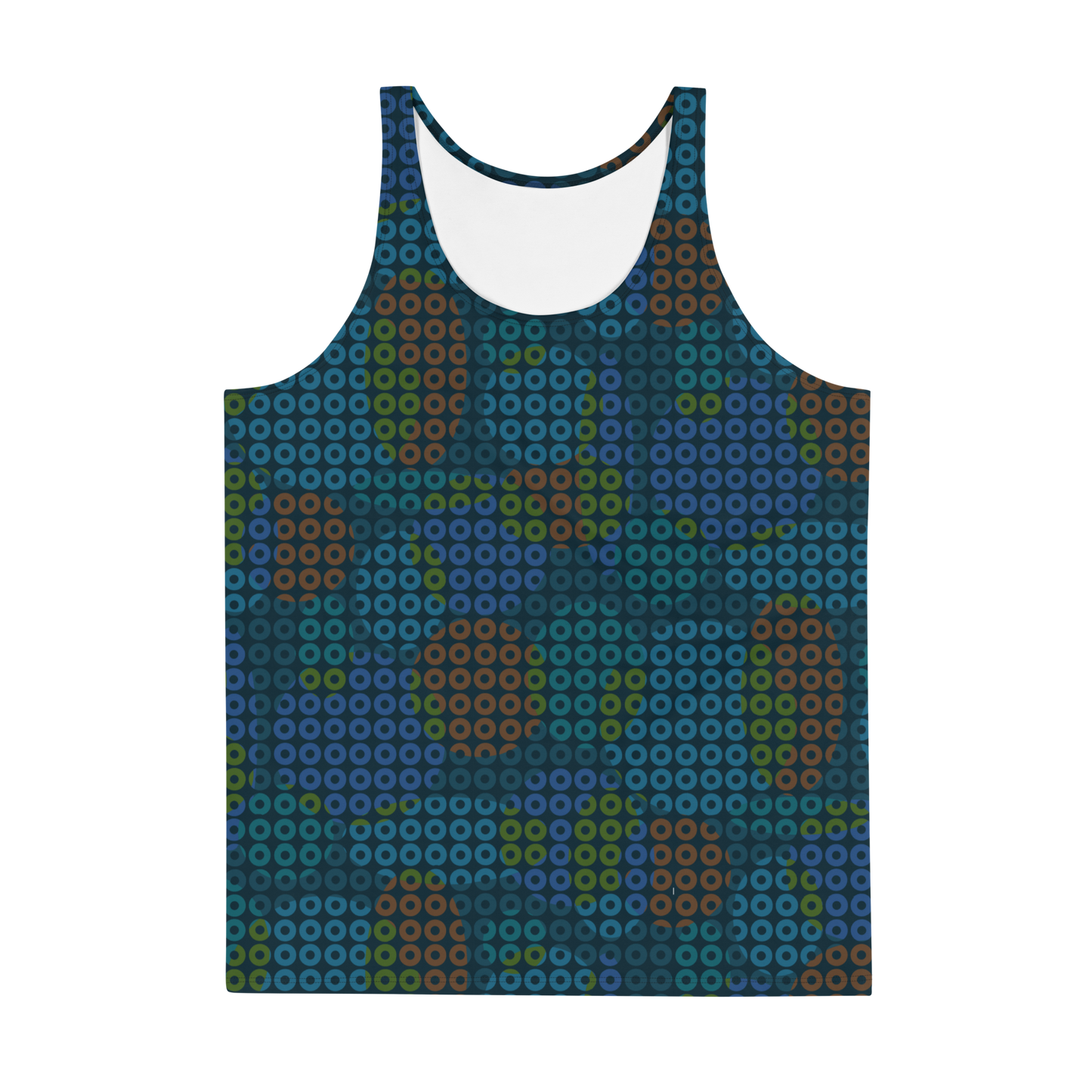 Ring Geo Blue Unisex Tank Top