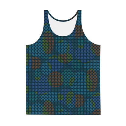 Ring Geo Blue Unisex Tank Top