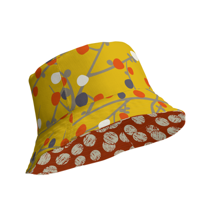 Annaluna Yellow & Vintage Dots Red Reversible bucket hat