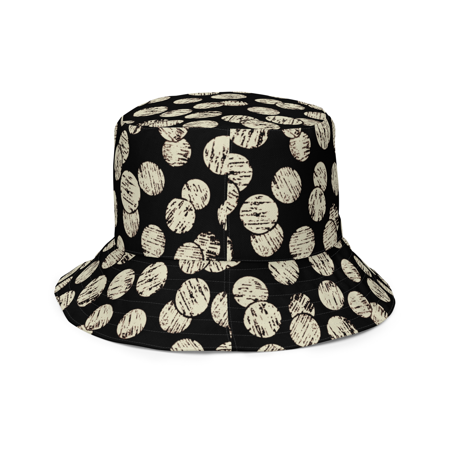 Annaluna Purple & Vintage Dots Black Reversible bucket hat