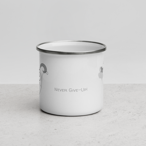 Never Give-Up! Enamel Mug