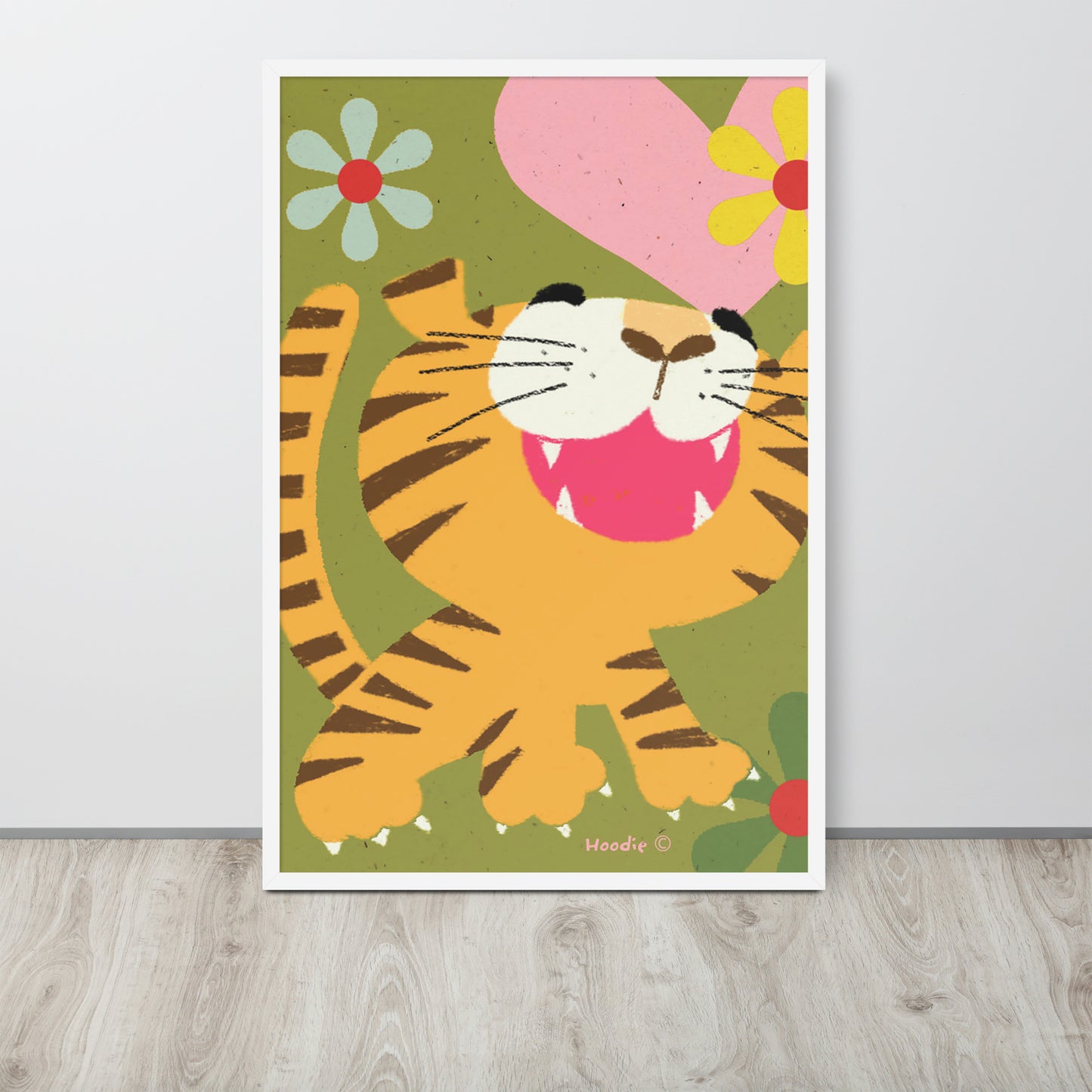 Framed poster - Smiley Tiger