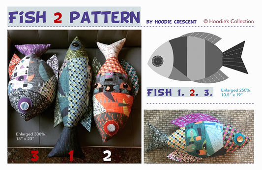 Stuffed Fish 2 - PDF Patchwork Sewing Pattern
