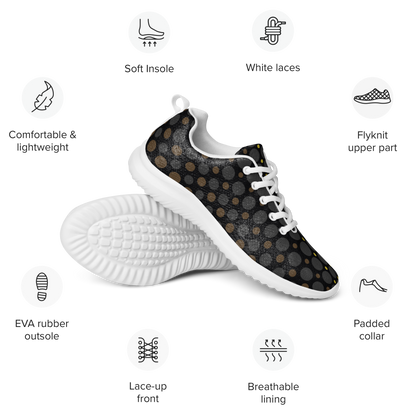 Ombre Dots Grey athletic shoes