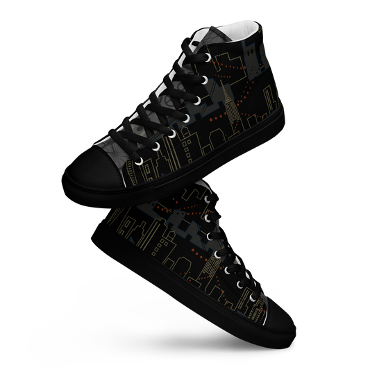 Night City high top canvas shoes