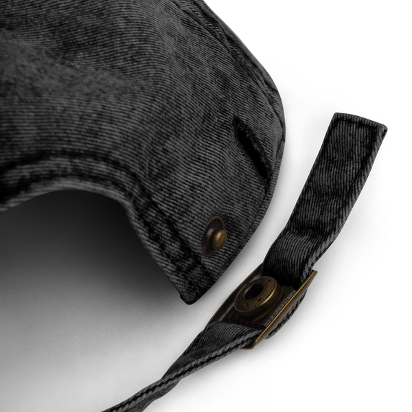 Vintage Cotton Twill Cap - Black