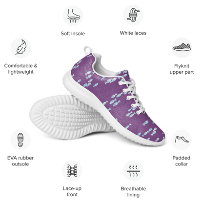 Small Fish Purple women athletic shoes