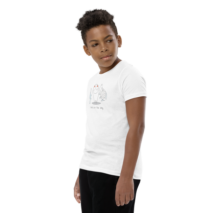 Catch of the day - Youth Short Sleeve T-Shirt Grey & White