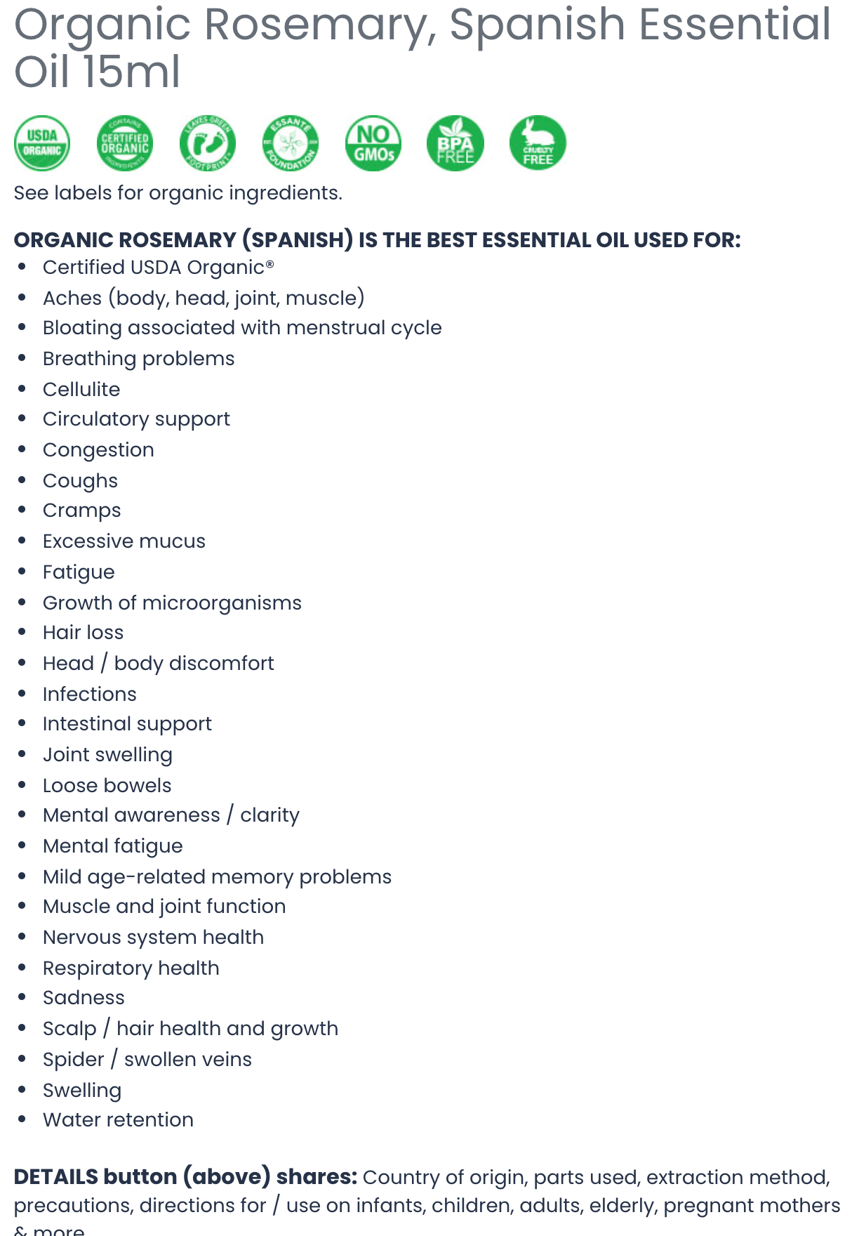 Organic Essential Oil