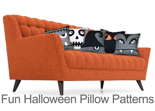 DIY -  Fun Modern Halloween Pillow / Sewing Pattern PDF File